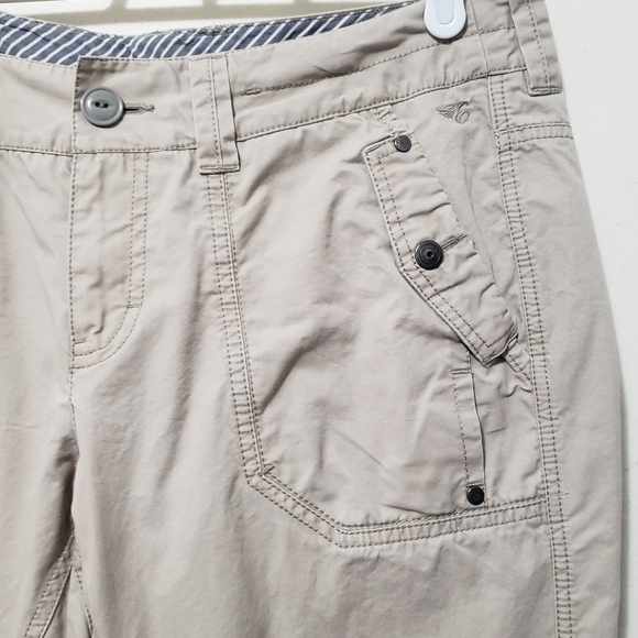 Esprit Y2K Beige Cargo Pants Low Rise Straight Leg Pants - Picture 6 of 16